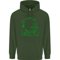 Keep the Planet Clean Climate Change Mens 80% Cotton Hoodie Forest Green