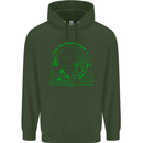 Keep the Planet Clean Climate Change Mens 80% Cotton Hoodie Forest Green