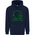 Keep the Planet Clean Climate Change Mens 80% Cotton Hoodie Navy Blue