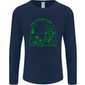 Keep the Planet Clean Climate Change Mens Long Sleeve T-Shirt Navy Blue