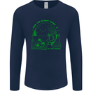 Keep the Planet Clean Climate Change Mens Long Sleeve T-Shirt Navy Blue