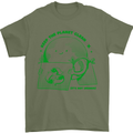 Keep the Planet Clean Climate Change Mens T-Shirt 100% Cotton Military Green