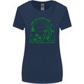 Keep the Planet Clean Climate Change Womens Wider Cut T-Shirt Navy Blue