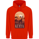 Kenya Safari Childrens Kids Hoodie Bright Red