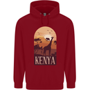 Kenya Safari Childrens Kids Hoodie Red