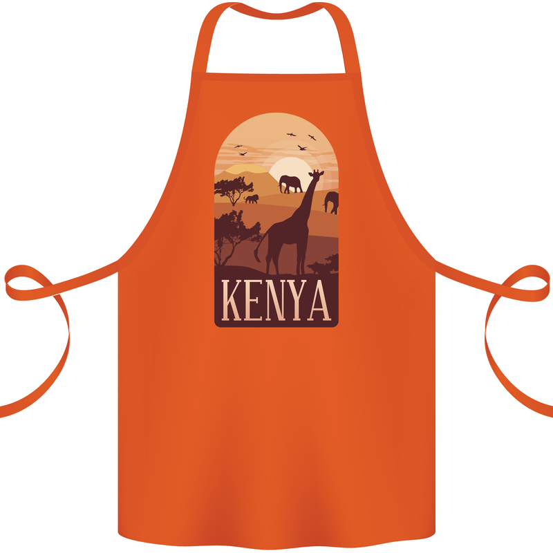 Kenya Safari Cotton Apron 100% Organic Orange