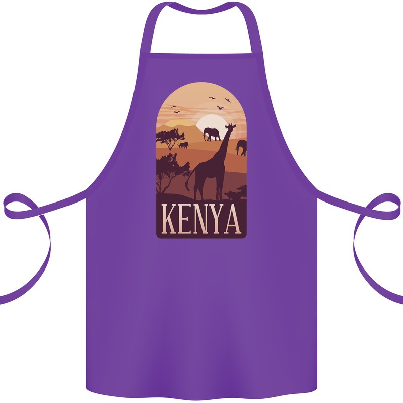 Kenya Safari Cotton Apron 100% Organic Purple