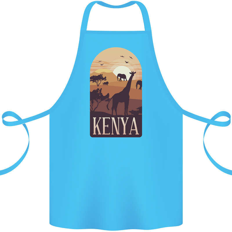 Kenya Safari Cotton Apron 100% Organic Turquoise