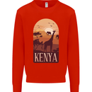 Kenya Safari Kids Sweatshirt Jumper Bright Red