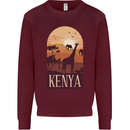 Kenya Safari Kids Sweatshirt Jumper Maroon