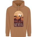Kenya Safari Mens 80% Cotton Hoodie Caramel Latte