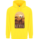 Kenya Safari Mens 80% Cotton Hoodie Yellow