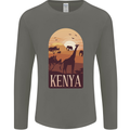Kenya Safari Mens Long Sleeve T-Shirt Charcoal