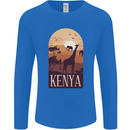 Kenya Safari Mens Long Sleeve T-Shirt Royal Blue