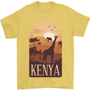 Kenya Safari Mens T-Shirt 100% Cotton Yellow