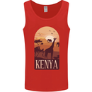 Kenya Safari Mens Vest Tank Top Red