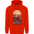 Kenya Safari Souvenir Childrens Kids Hoodie Bright Red