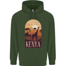 Kenya Safari Souvenir Childrens Kids Hoodie Forest Green