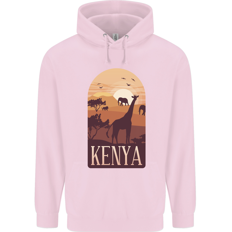 Kenya Safari Souvenir Childrens Kids Hoodie Light Pink