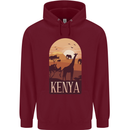 Kenya Safari Souvenir Childrens Kids Hoodie Maroon