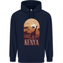Kenya Safari Souvenir Childrens Kids Hoodie Navy Blue