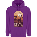 Kenya Safari Souvenir Childrens Kids Hoodie Purple