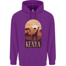 Kenya Safari Souvenir Childrens Kids Hoodie Purple