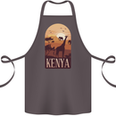 Kenya Safari Souvenir Cotton Apron 100% Organic Dark Grey