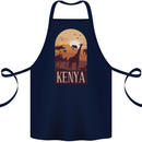 Kenya Safari Souvenir Cotton Apron 100% Organic Navy Blue