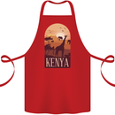 Kenya Safari Souvenir Cotton Apron 100% Organic Red