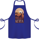 Kenya Safari Souvenir Cotton Apron 100% Organic Royal Blue
