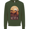 Kenya Safari Souvenir Kids Sweatshirt Jumper Forest Green