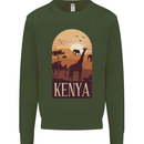 Kenya Safari Souvenir Kids Sweatshirt Jumper Forest Green