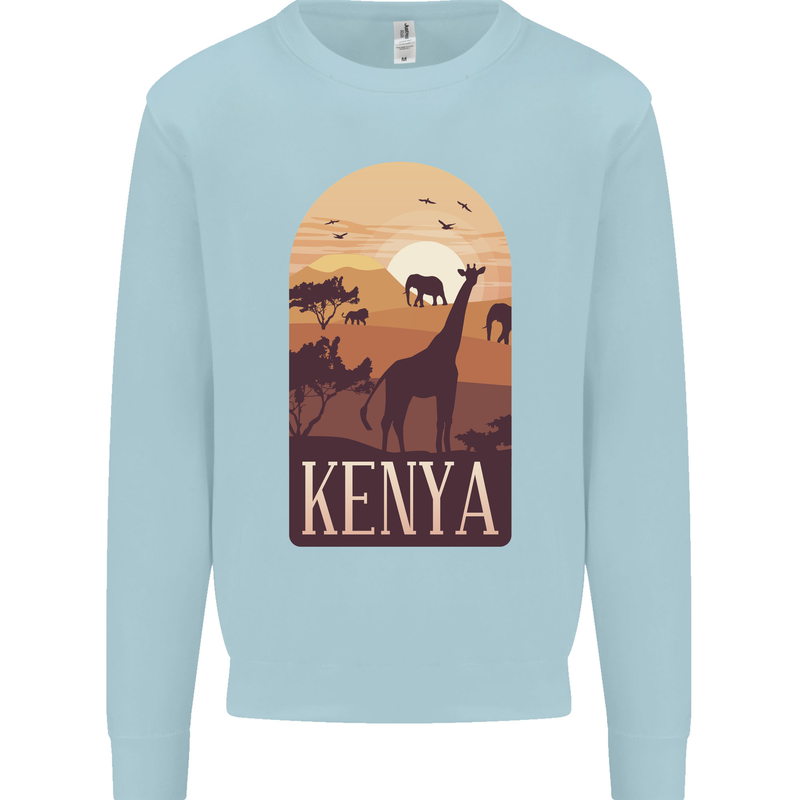 Kenya Safari Souvenir Kids Sweatshirt Jumper Light Blue