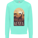 Kenya Safari Souvenir Kids Sweatshirt Jumper Peppermint