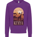 Kenya Safari Souvenir Kids Sweatshirt Jumper Purple