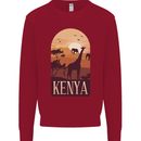 Kenya Safari Souvenir Kids Sweatshirt Jumper Red