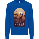Kenya Safari Souvenir Kids Sweatshirt Jumper Royal Blue
