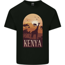 Kenya Safari Souvenir Mens Cotton T-Shirt Tee Top Black