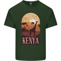 Kenya Safari Souvenir Mens Cotton T-Shirt Tee Top Forest Green