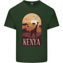 Kenya Safari Souvenir Mens Cotton T-Shirt Tee Top Forest Green