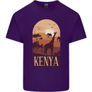 Kenya Safari Souvenir Mens Cotton T-Shirt Tee Top Purple