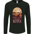Kenya Safari Souvenir Mens Long Sleeve T-Shirt Black