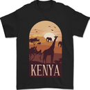 Kenya Safari Souvenir Mens T-Shirt 100% Cotton Black