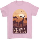 Kenya Safari Souvenir Mens T-Shirt 100% Cotton Light Pink