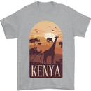 Kenya Safari Souvenir Mens T-Shirt 100% Cotton Sports Grey