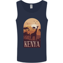 Kenya Safari Souvenir Mens Vest Tank Top Navy Blue