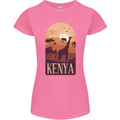 Kenya Safari Souvenir Womens Petite Cut T-Shirt Azalea