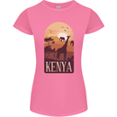 Kenya Safari Souvenir Womens Petite Cut T-Shirt Azalea