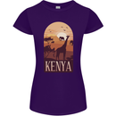 Kenya Safari Souvenir Womens Petite Cut T-Shirt Purple